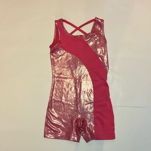 Shimmery pink unitard